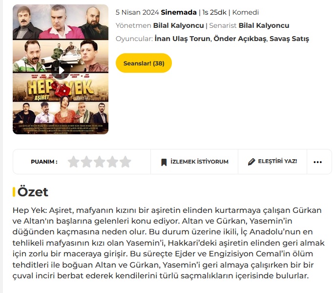 Vizyondaki Filmler (5 Nisan - 11 Nisan)