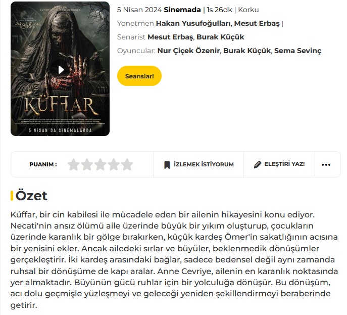 Vizyondaki Filmler (5 Nisan - 11 Nisan)