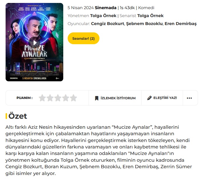 Vizyondaki Filmler (5 Nisan - 11 Nisan)